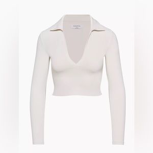 Babaton contour polo long sleeved top